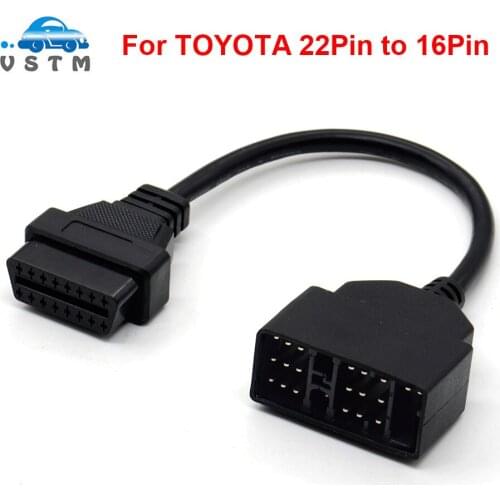 OBD OBD2 Diagnostic Connector 22 Pin to 16 Pin For Toyota 22PIN OBDII Cable Adapter Transfer For Toyota 22Pin to OBD2 16Pin