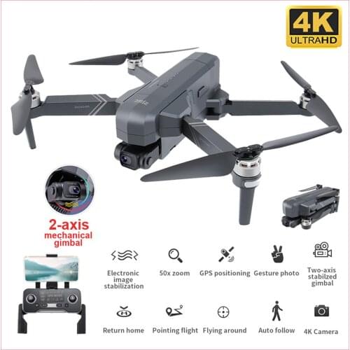 SJRC F11 4K PRO / F11s RC Drone With Camera HD 5G Wifi FPV GPS Drone Two-axis Anti-Shake Gimbal Quadcopter Flight 1500m 26mins