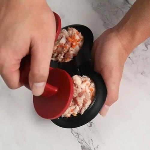 Round Shape Hamburger Maker Hamburg Press Non-Stick Minced Meat Pies Patty Mould Chef Cutlets Double Burgers Kitchen Tools