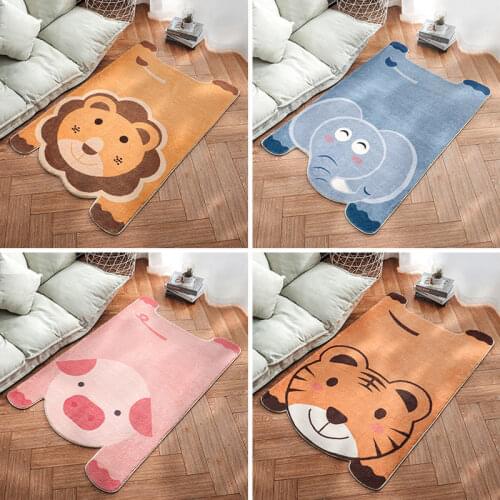 Tiger Carpet for Living Room Cute Cartoon Animal Bedroom Rugs Anti Slip Bedside Kids Room Floor Mat Water Absorbent Bath Mat Hom