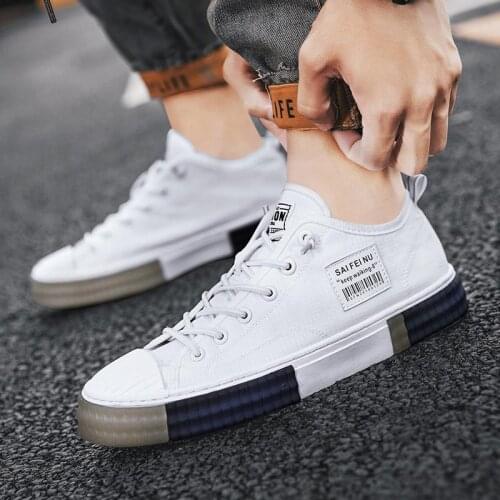 Summer Canvas Shoes Men Sneakers Sport Man Brand 2020 Mens Sneakers Running Shoes Breathable Sports Shoes Men White GMD-0849