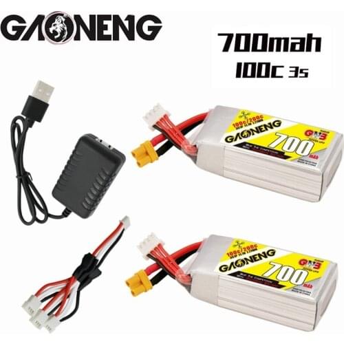 GNB GAONENG 700mah 3S 11.1V XT30 100C 200C RC FPV LiPo Battery Pack graphene for 11.1v drone battery and charger