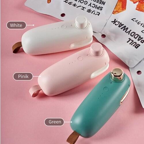 Mini USB Sealing Machine Small Household Snack Plastic Bag Hand Pressure Sealing Device Portable Vacuum Food Sealing Machine