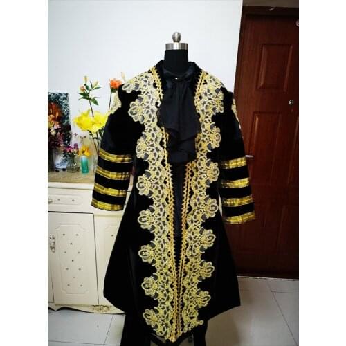 D-334 male black Victorian /Civil War mens period costume Medieval Renaissance stage performance/Prince charming William