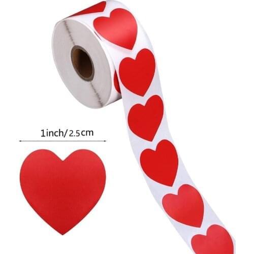 Heart shape of Red Stickers seal labels 50 Labels stickers scrapbooking for Package and wedding decoration stationery sticker