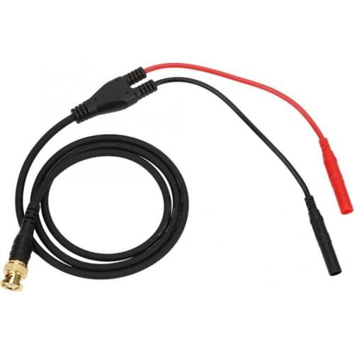 P1065 Gold Plating Pure Copper BNC Plug to 4mm Safe Straight Banana Plug Test Lead Cable Wire