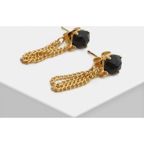 Popular metal chain earrings for women new fashion tassels drop earrings jewelry for party cystal earrings geo