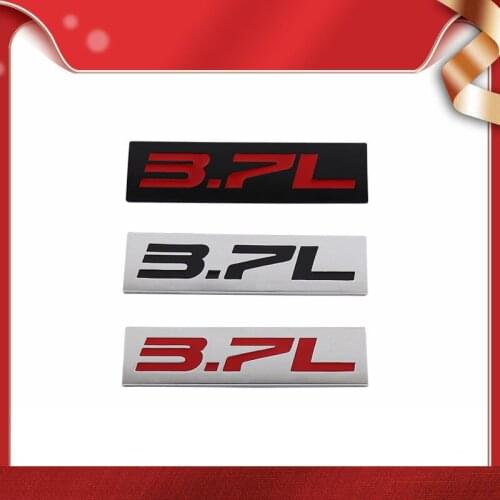 Premium 3.7L 3.7 L for Universal car Engine Hood Fender trunk Tail Rear Bonnet Nameplate Decal Emblem Badge Sticker