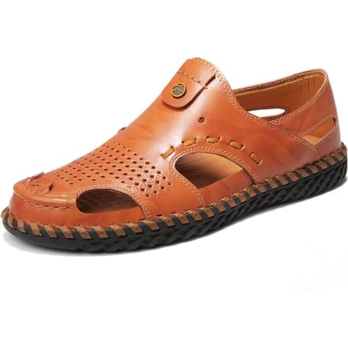 Sandals walking large para roman genuine sandalias gladiator 39 geta comfort footwear praia leather big sandles hombre beach in