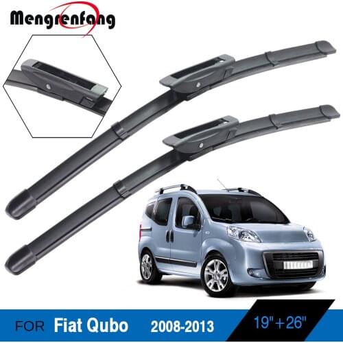 Car Front Windscreen Wiper Blades Soft Rubber Wiper Bayonet Arms For Fiat Qubo Europe Moodel 2008-2013