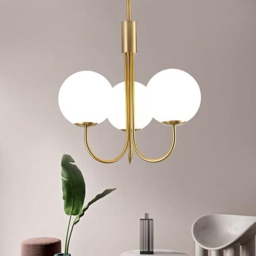 Nordic iron glass ball chandelier lighting chandeliers ceiling hanging lamp nordic decoration home luzes de teto avizeler