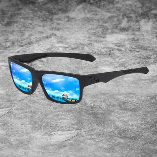 Sport Sunglasses for Men Polarized Square Mirror Shades UV400 Driving Safety Sun Glasses With Free Box