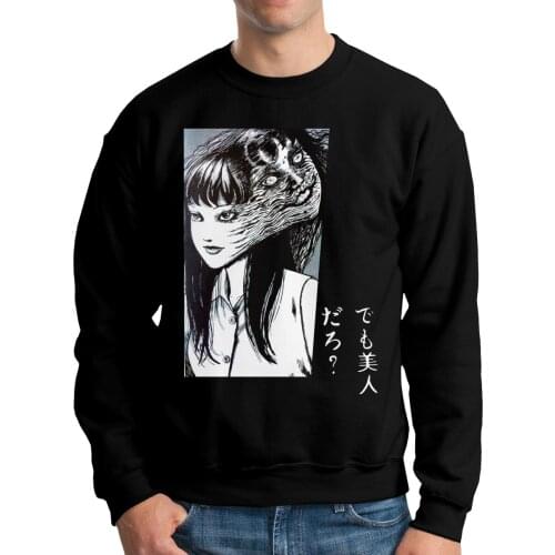 Tomie Junji Ito Horror Manga Mens Hoodie Long Sleeve New Cotton Pullovers Apparel