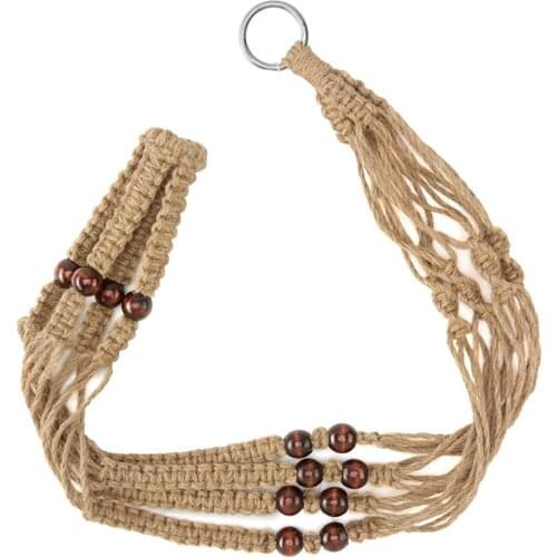 Macrame Plant Hangers Retro Hemp Rope Flowerpot Net Bag Basket Sling Hanging Decor Knotted Lifting Rope Home Garden Supplies