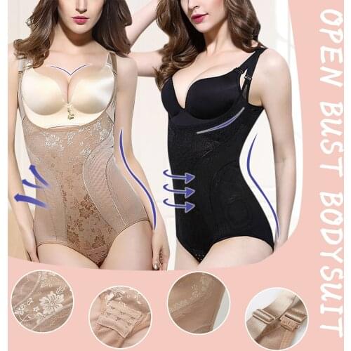 Womens Shapewear Tummy Control Fajas Colombianas Body Shaper Open Bust Bodysuit Underwear Women Fast Delivery Dropshipping