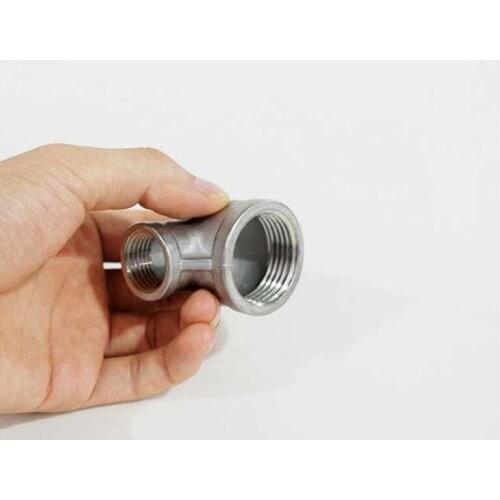 1pc 201 Stainless Steel 3/4" BSP Female x 1/2" BSP Female 90 Degree Elbow Reducer Pipe Fitting Connector For Water Oil Air