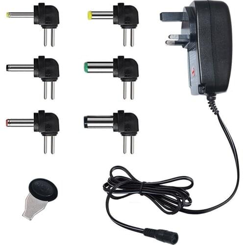 10PCS 30W Universal AC Wall Plug in Power Adapter 3v 4.5v 5v 6v 7.5v 9v 12v 2.5A charger with 6pieces tip Switching power supply