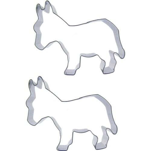 Donkey shape 2 piece biscuit cutting molds, baking tools, cake decorating soft candy tools