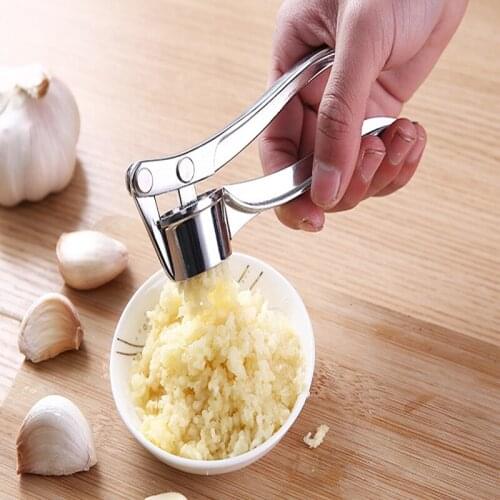2020 Hot Sale Round Stainless Steel Garlic Press Crusher Kitchen Vegetable Garlic Squeeze Tool Cooking Tools Accessories Gadget