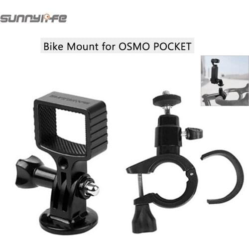Sunnylife Aluminum Alloy Adapter Bicycle Clamp Clip Bike Mount for GOPRO DJI OSMO POCKET Gimbal Accessories