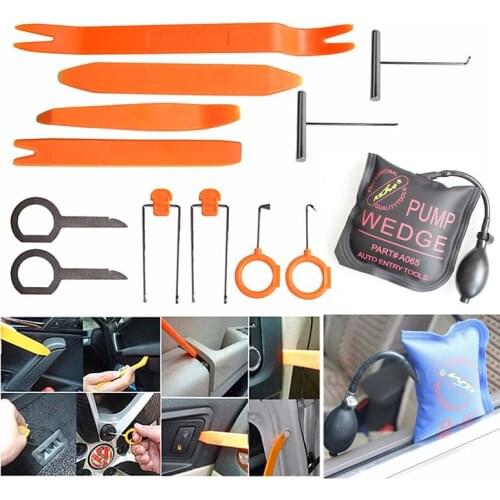 Car Tools KLOM Pump Wedge Locksmith Tools Air Wedge Open Car Door With Car Stereo Installation Kits Car Radio Removal Tool A065
