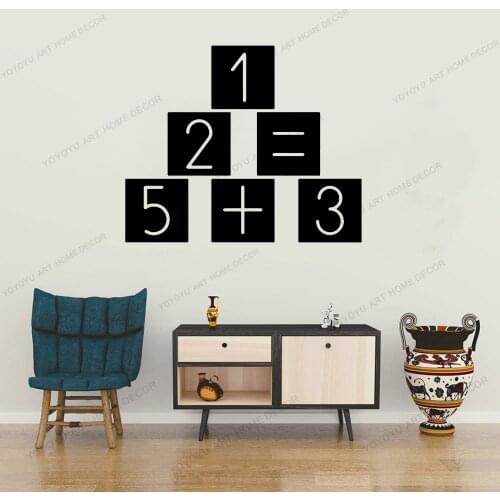 Number in the Box Math Mathematical Solving Problem Wall Decal Sticker Home Room Decor For Student Room School CX789