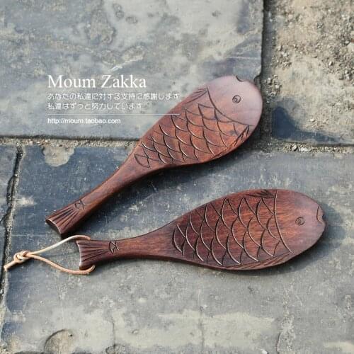 Fish Shaped Wooden Spoon Solid Wood Kitchen Utensils Restaurant Spatula Wooden Tableware