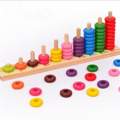 Montessori 10 Level Clouds Computation Beads Wood Math Toy Kids toys Educational Baby Toys Give your child a birthday present