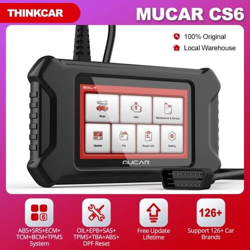 MUCAR CS2/CS4/CS6 OBD2 Scanner Car DIY Code Reader 6 System ABS/SRS/TPMS 6 Reset Automotive Diagnostic Tool PK Thinkscan plus