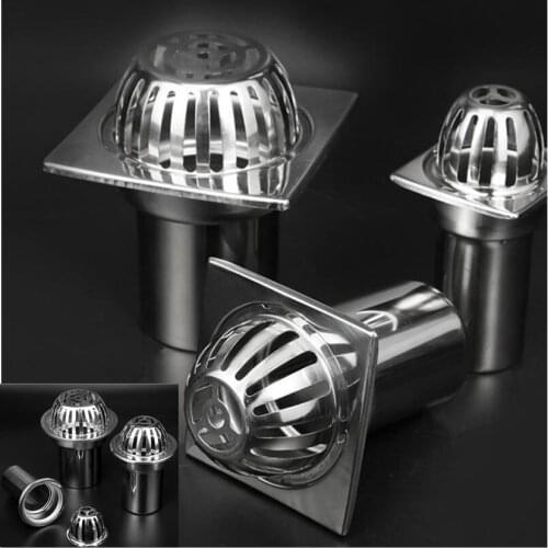 Stainless steel balcony roof large displacement anti-blocking floor drain outdoor rain bucket drainage floor drain