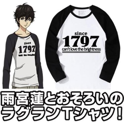 New Persona 5 T-shirt Cosplay Anime p5 hero JOKER T-shirt Summer Cotton Long Sleeve Tees