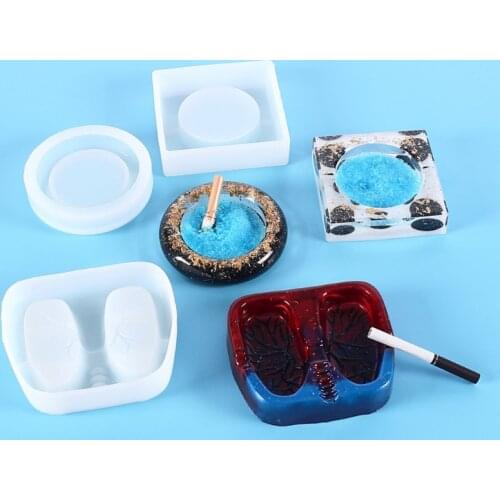 Crystal Epoxy Resin Mold Ashtray Silicone Mould DIY Crafts Home Decorations Casting Tools