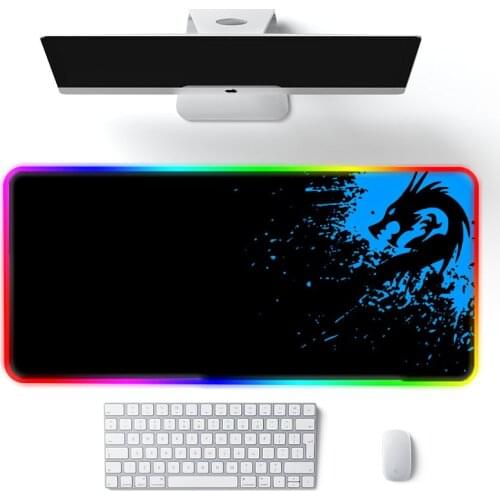 Gaming RGB Mouse Pad Computer Gamer Mousepad Large Game Rubber No-slip Mouse Mat Anime Big Mause Pad for PC keyboard mouse pad
