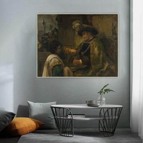 Citon《Pilate Washing his Hands》Rembrandt Canvas Oil Painting Famous Artwork Poster Picture Wall Background Decor Home Decoration