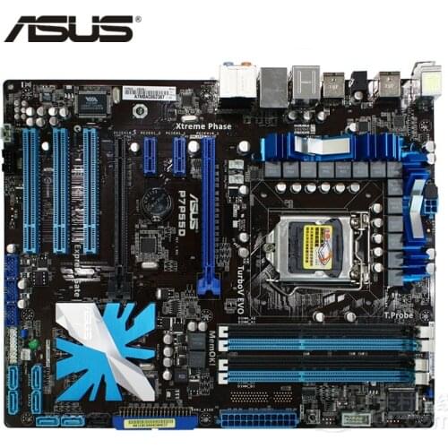 ASUS P7P55D Motherboard LGA 1156 DDR3 16GB For Intel P55 P7P55D Desktop Mainboard Systemboard SATA II PCI-E X16 Used AMI BIOS