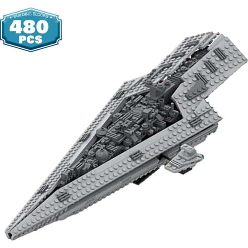 MOC Star Destroyer Model Micro Venator Class Republic Attack Cruiser Building Blocks Star Space Ship Bricks Toy Kids Xmas Gif