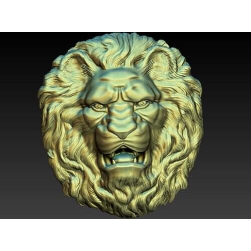 3d STL Model for CNC Router Engraver Carving -fierce lion face