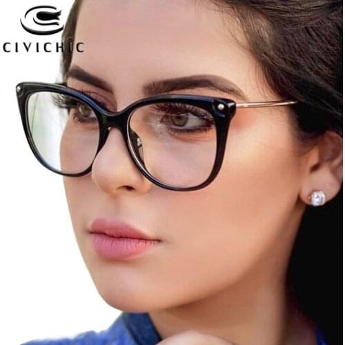 Chic Anti Blue Light Glasses Women Retro Cat Eye Computer Eyewear Gaming Goggles TR90 Gafas Luz Azul Myopia Optical Frame COG48