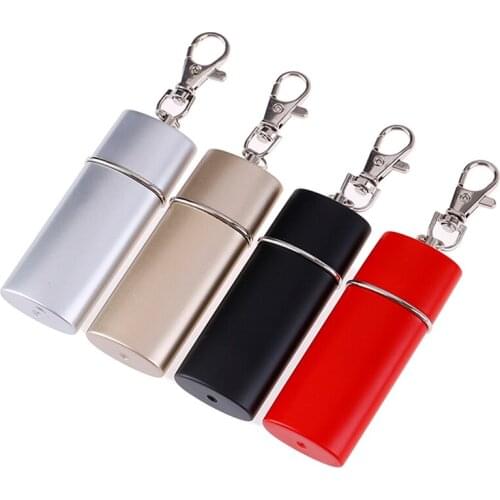 Office And Mall Creative Portable Mini Ashtray Simple ABS Cigarette Ash Holder Pocket Smoking Ash Tray With Lid Keychain