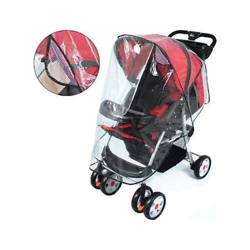 Clear Waterproof Rain Universal Cover Wind Shield Ventilated Stroller Pushchairs Buggy Dust Cover
