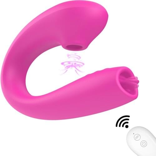 Licking Tongue Vibrator Sucking Silicone Dildo Dual Motors G-spot Clitoral Stimulator Female Masturbator Adult Sex Toy for Woman