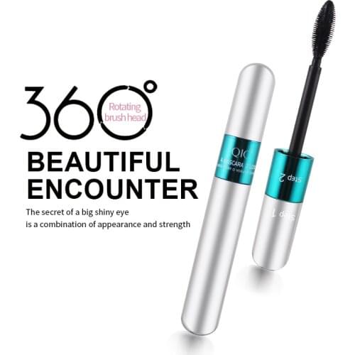 2 in 1 4D Silk Fiber Lash Waterproof Mascara For Eyelash Extension Black Thick Lengthening Eye Lashes Korean Cosmetics
