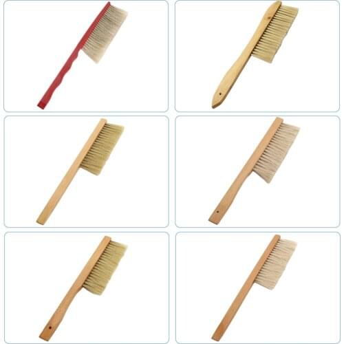 Beehive Cleaning Brush Single Two Three Rows Pig Bristle Horse Tail Hair Wood Handle Bee Sweep Brushes Beekeeping Beekeeper Tool