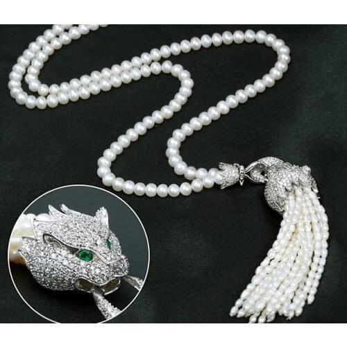 Gorgeous 10-11mm white pearl necklace 20inch pendant