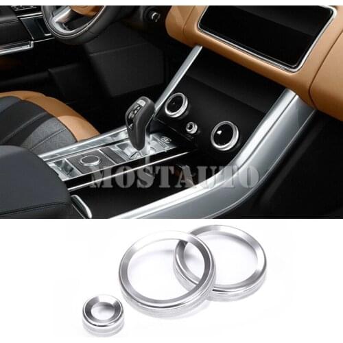 For Land Rover Range Rover Velar Inner Air Condition Knob Trim Cover 2017-2020 3pcs Silver/Blue/Red Car Accessories Interior