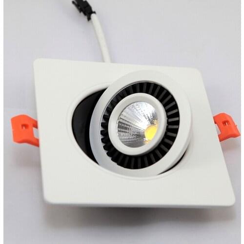Rotate 360 degrees Square Dimmable LED COB Down Light 5W 7W 9W Spot Ceiling Downlight With Ultra Brightness Epistar COB 85V-265V