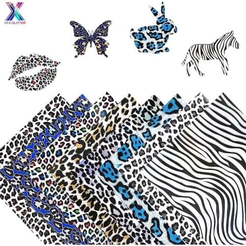 XFX HTV Cricut 25x30.5cm Leopard HTV Heat Transfer Vinyl Wild Animal Print Iron on Vinyl Bundle Craft Cheetah HTV T-Shirt DIY
