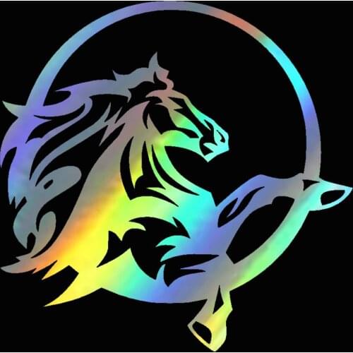 DecalsMe 13.5*13.4CM 3D Funny Car Stickers Vinyl Mustang Graphic Fashion Horse Car Styling Accessories Car Body Stickers