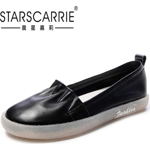 Spring leather cattle tendon soft sole womens shoes retro Mori Lefu shoes flat bottom anti slip shoes for pregnant women