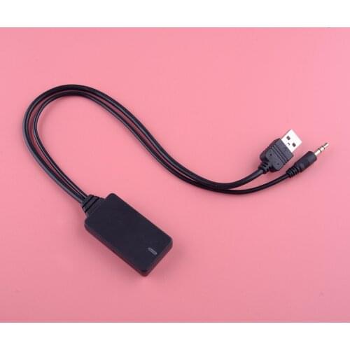 12V Car Black Front 12V Wireless Bluetooth Radio AUX Cable Adapter Fit for BMW E90 E91 E92 E93